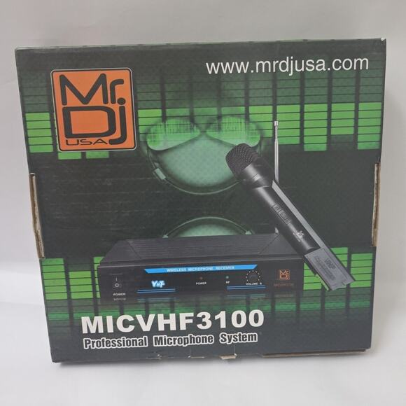 MR DJ MICVHF3100 Wireless Dual-Channel Handheld design Microphone System - Picture 3 of 7